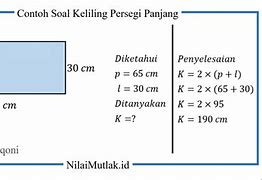 Rumus Mencari Luas Persegi Panjang Jika Diketahui Keliling Dan Lebarnya